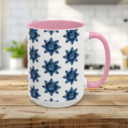 Patchwork Denim Snowflake Mug (11/15oz)