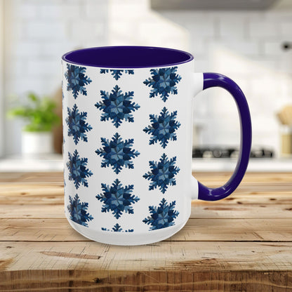 Patchwork Denim Snowflake Mug (11/15oz)