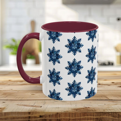 Patchwork Denim Snowflake Mug (11/15oz)