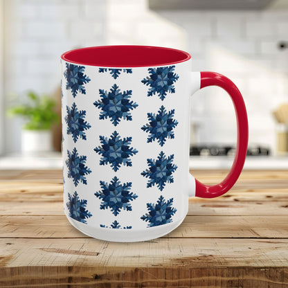 Patchwork Denim Snowflake Mug (11/15oz)