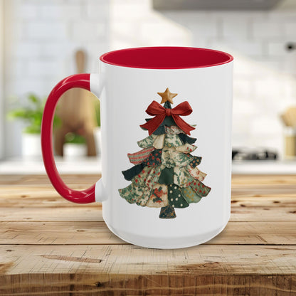 Patchwork Preppy Christmas Tree Mug (11/15oz)