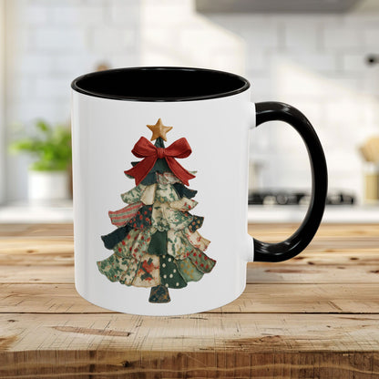 Patchwork Preppy Christmas Tree Mug (11/15oz)