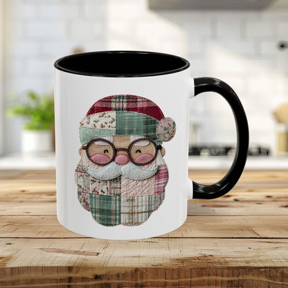 Patchwork Santa Mug (11/15oz)