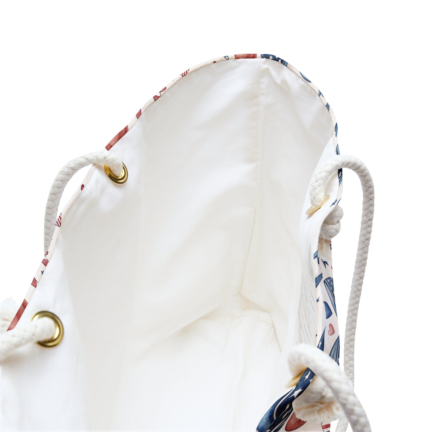 Patriotic Bow & Heart Flags Weekender Bag