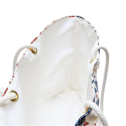 Patriotic Bow & Heart Flags Weekender Bag