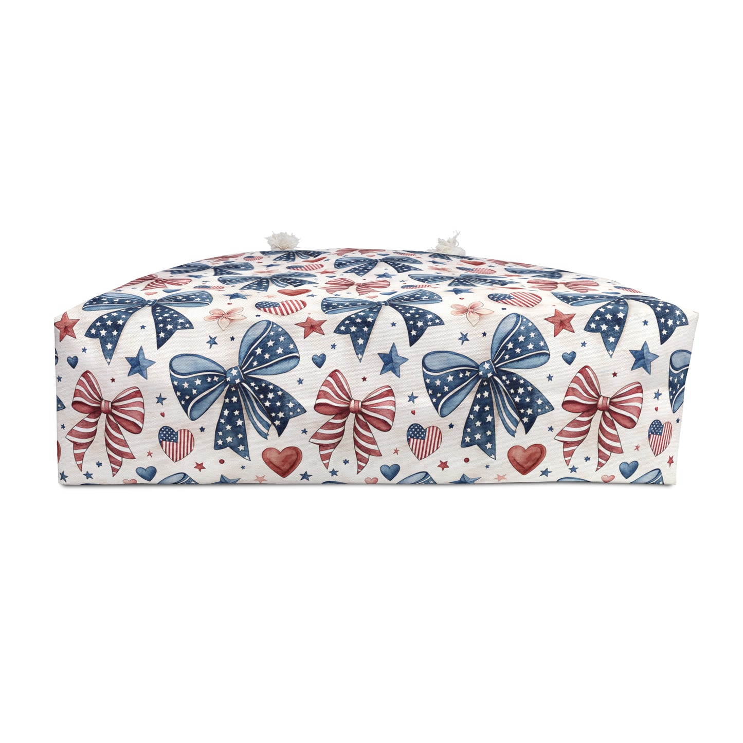 Patriotic Bow & Heart Flags Weekender Bag