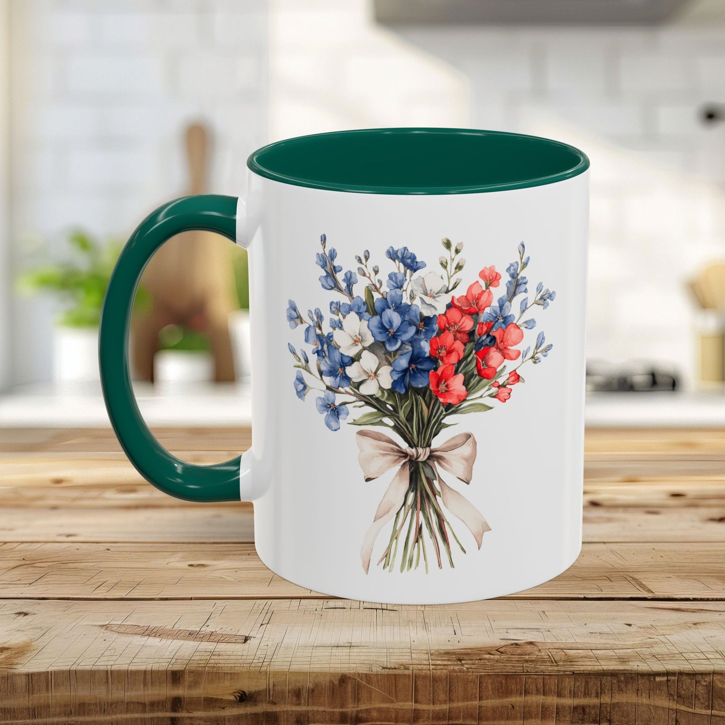 Patriotic Floral Bouquet Mug (11/15oz)