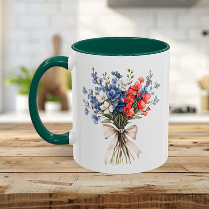 Patriotic Floral Bouquet Mug (11/15oz)