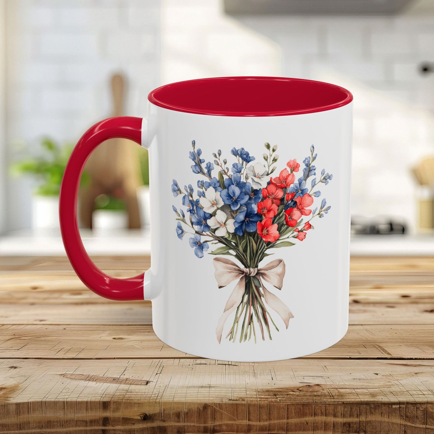 Patriotic Floral Bouquet Mug (11/15oz)