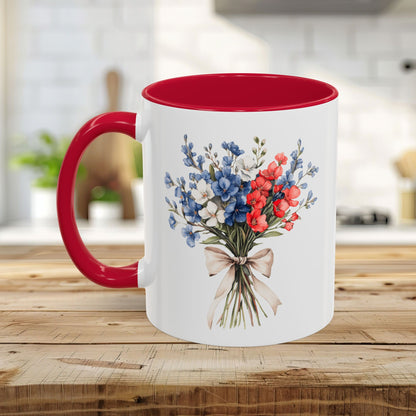 Patriotic Floral Bouquet Mug (11/15oz)