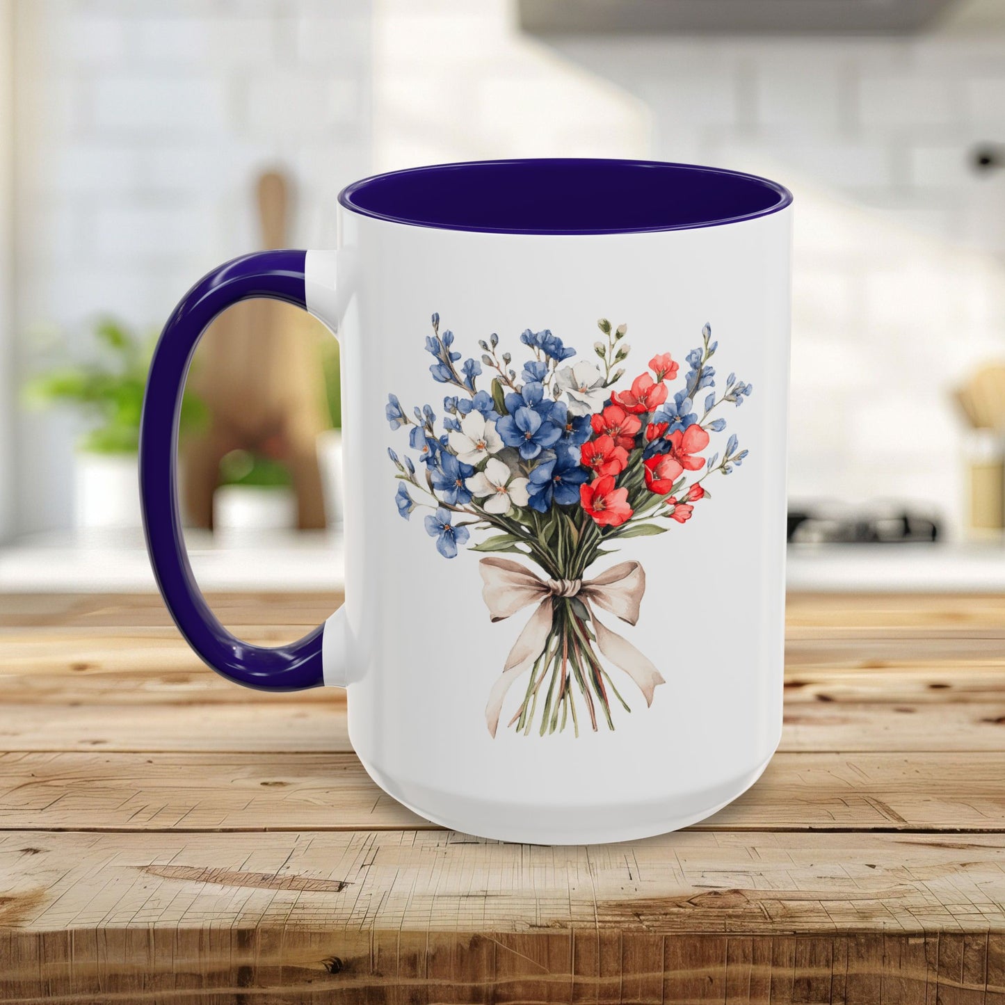 Patriotic Floral Bouquet Mug (11/15oz)