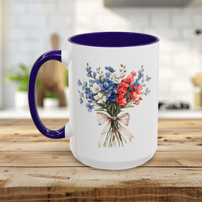 Patriotic Floral Bouquet Mug (11/15oz)