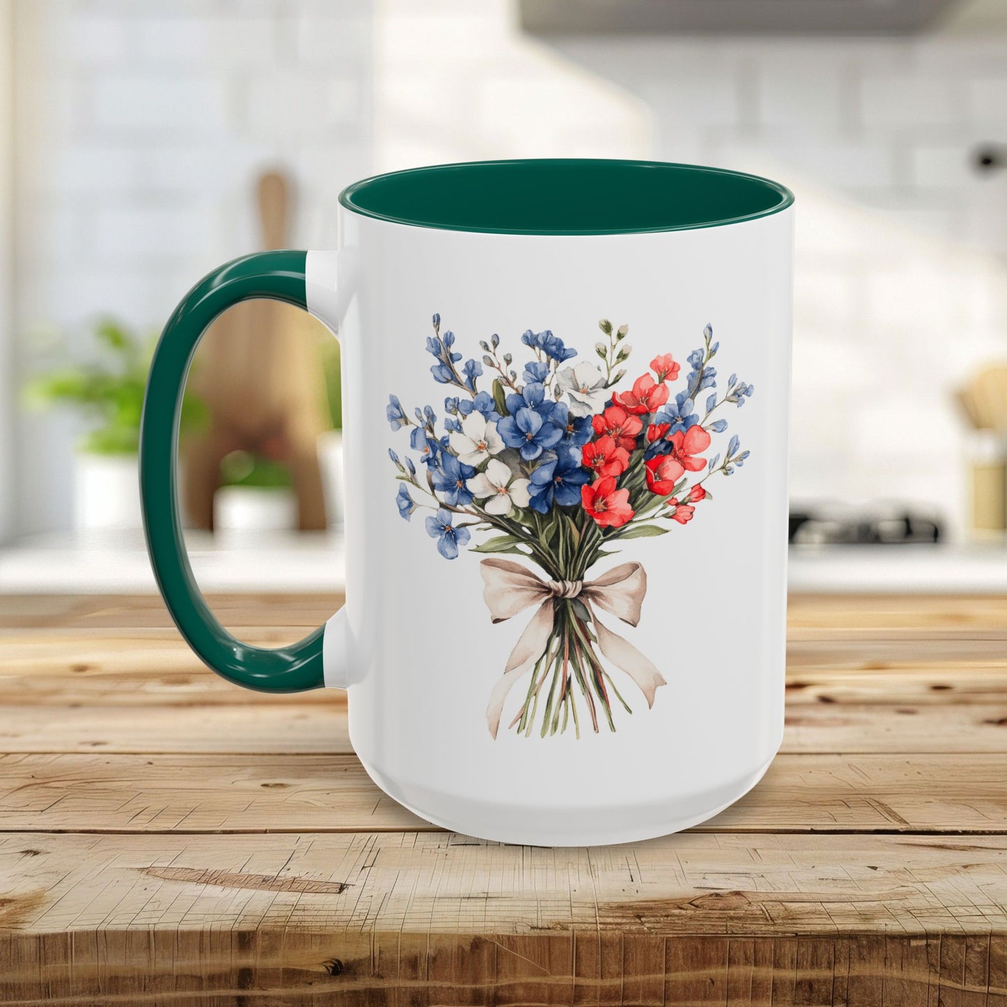 Patriotic Floral Bouquet Mug (11/15oz)