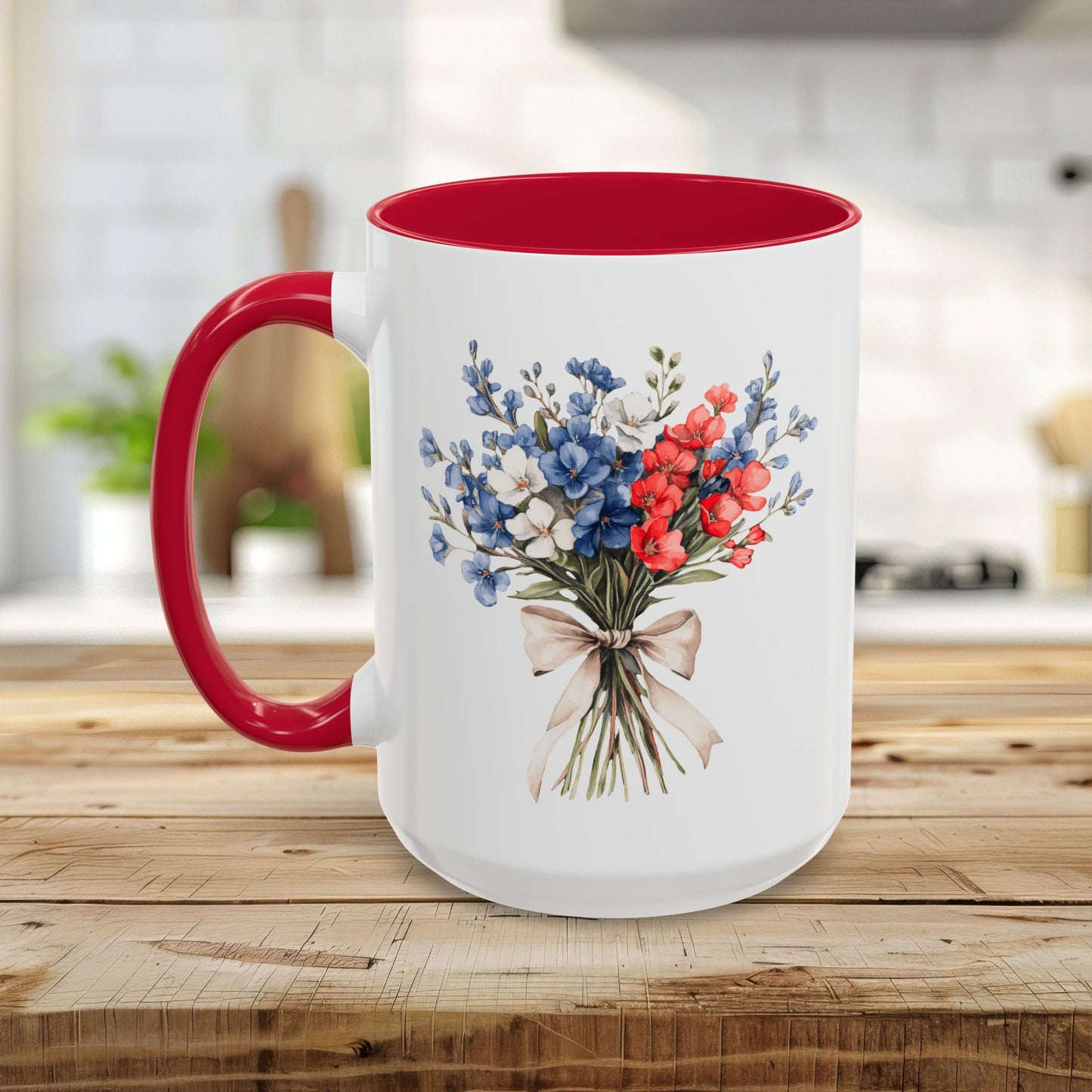 Patriotic Floral Bouquet Mug (11/15oz)