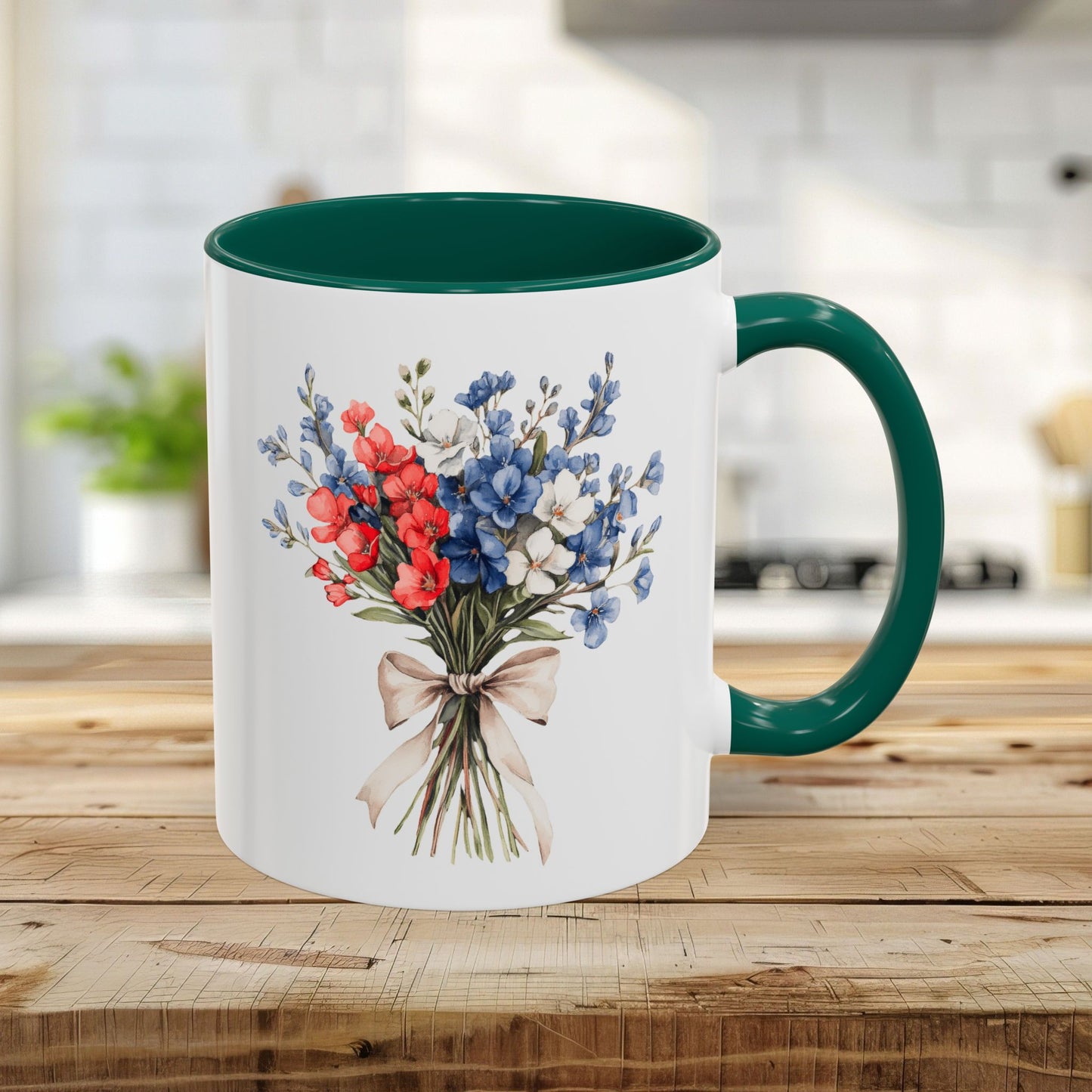 Patriotic Floral Bouquet Mug (11/15oz)