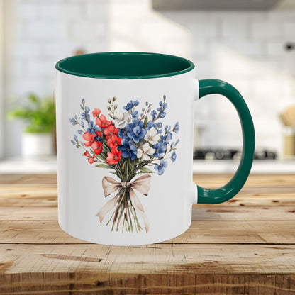 Patriotic Floral Bouquet Mug (11/15oz)