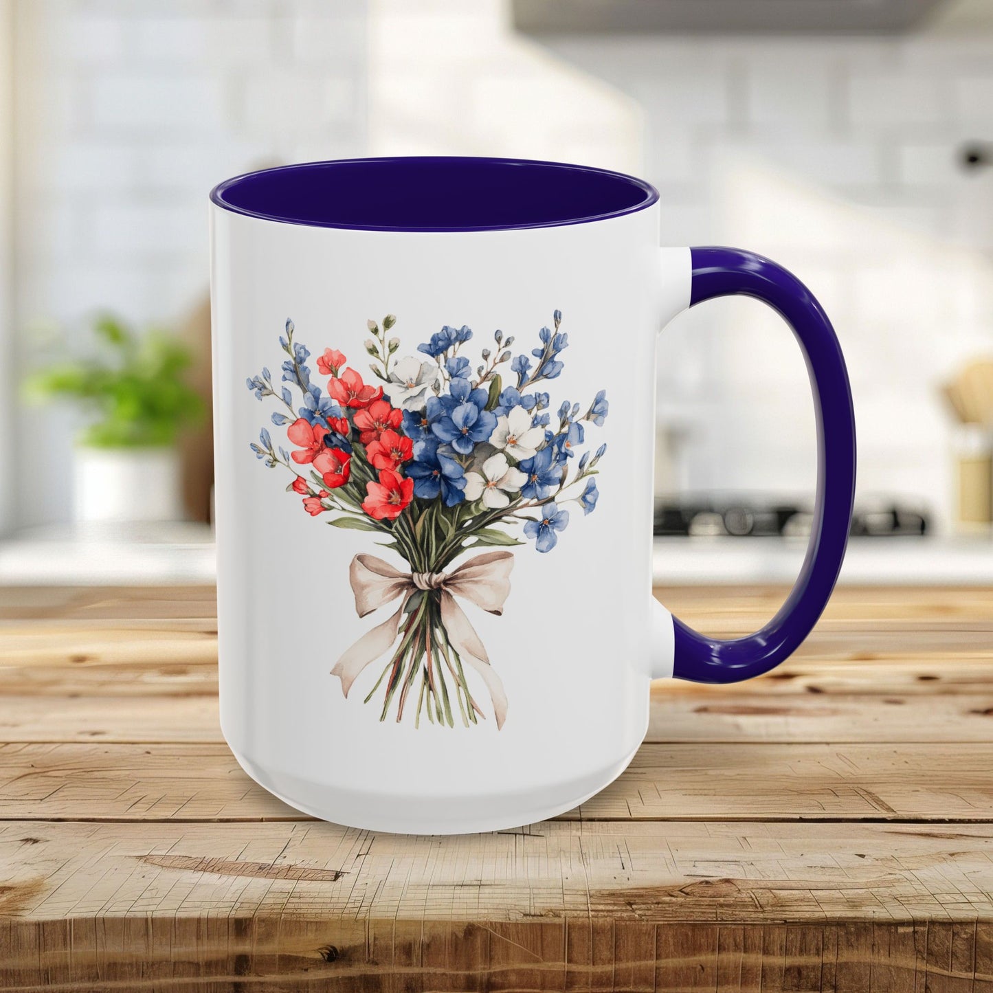 Patriotic Floral Bouquet Mug (11/15oz)