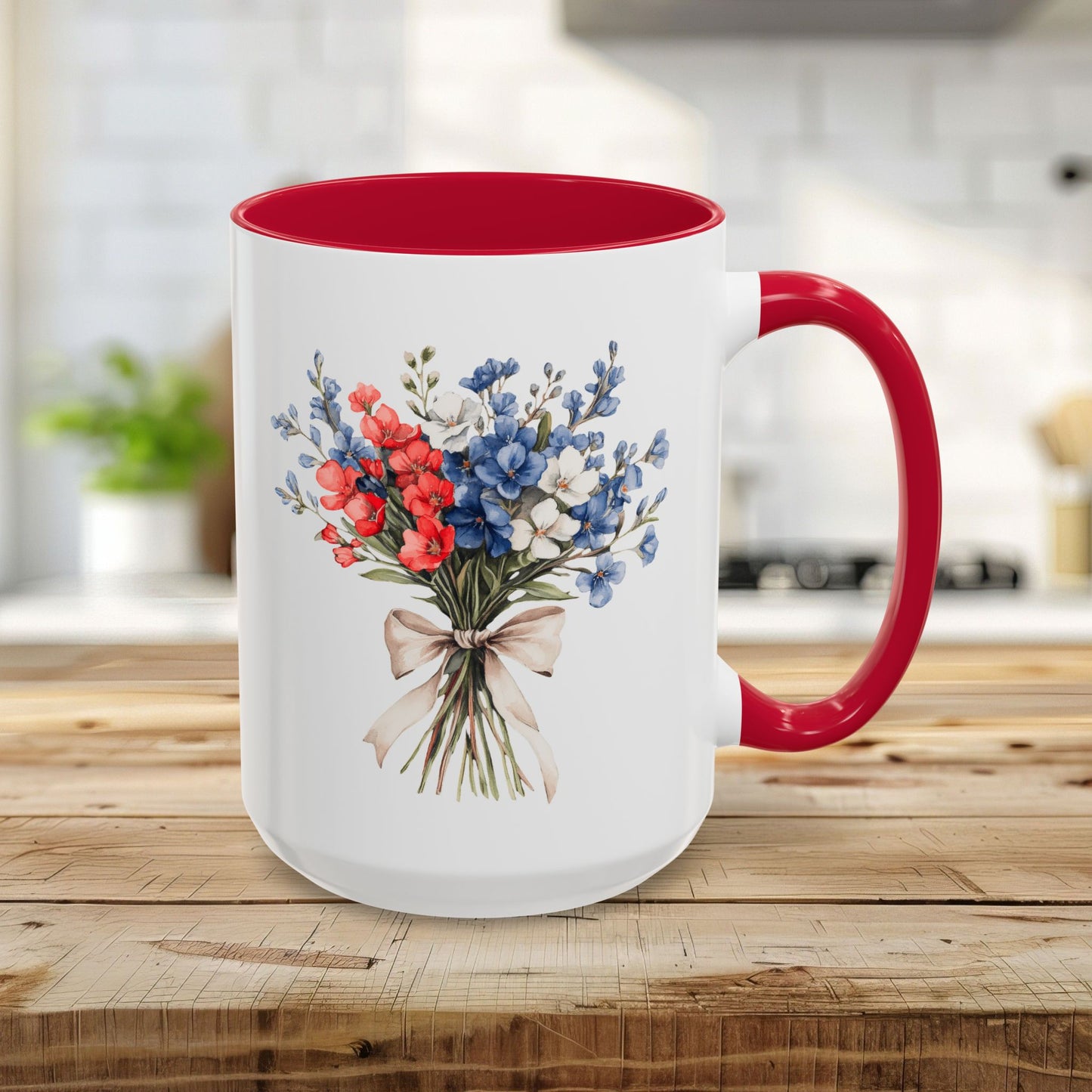 Patriotic Floral Bouquet Mug (11/15oz)