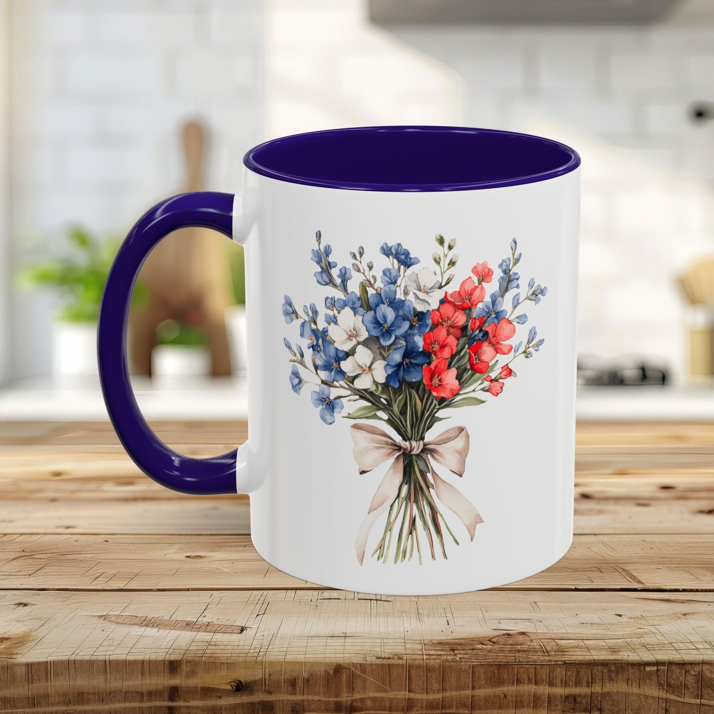 Patriotic Floral Bouquet Mug (11/15oz)