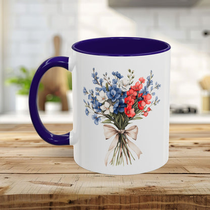 Patriotic Floral Bouquet Mug (11/15oz)