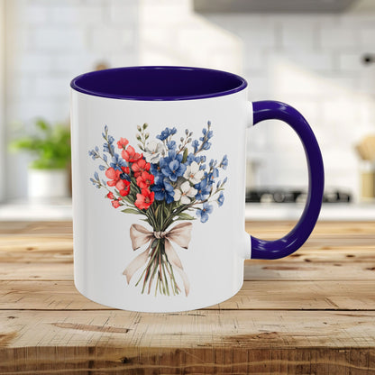 Patriotic Floral Bouquet Mug (11/15oz)