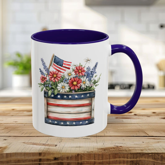 Patriotic Garden Box & Flowers Mug (11/15oz)