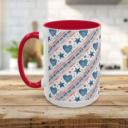 Patriotic Stars & Heart Mug (11/15oz)