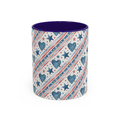 Patriotic Stars & Heart Mug (11/15oz)