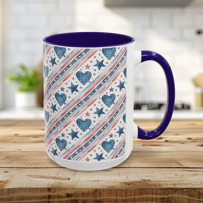 Patriotic Stars & Heart Mug (11/15oz)