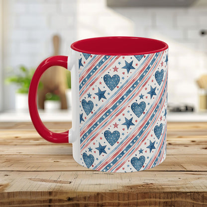 Patriotic Stars & Heart Mug (11/15oz)