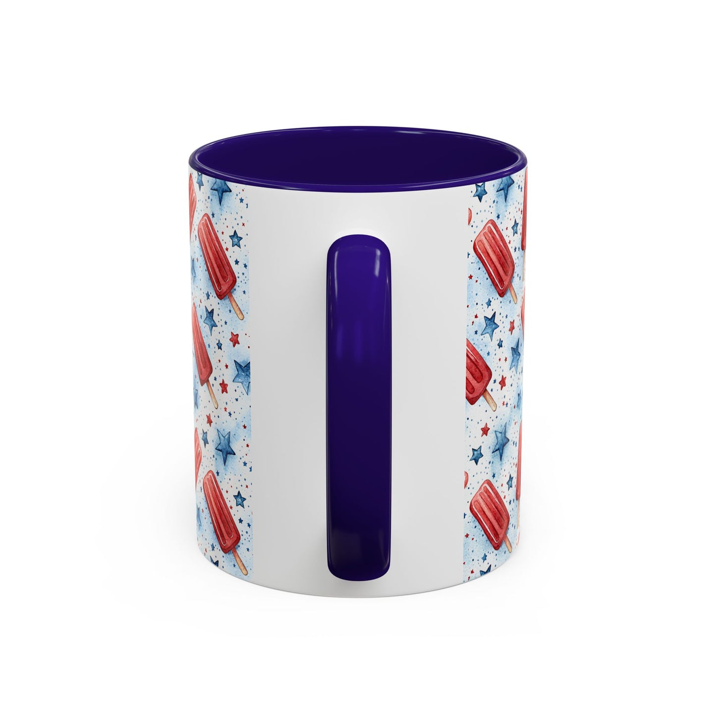 Patriotic Red Popsicle & Stars Ceramic Mug (11/15oz)