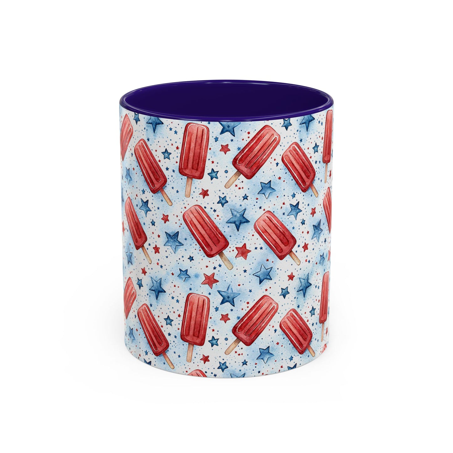 Patriotic Red Popsicle & Stars Ceramic Mug (11/15oz)