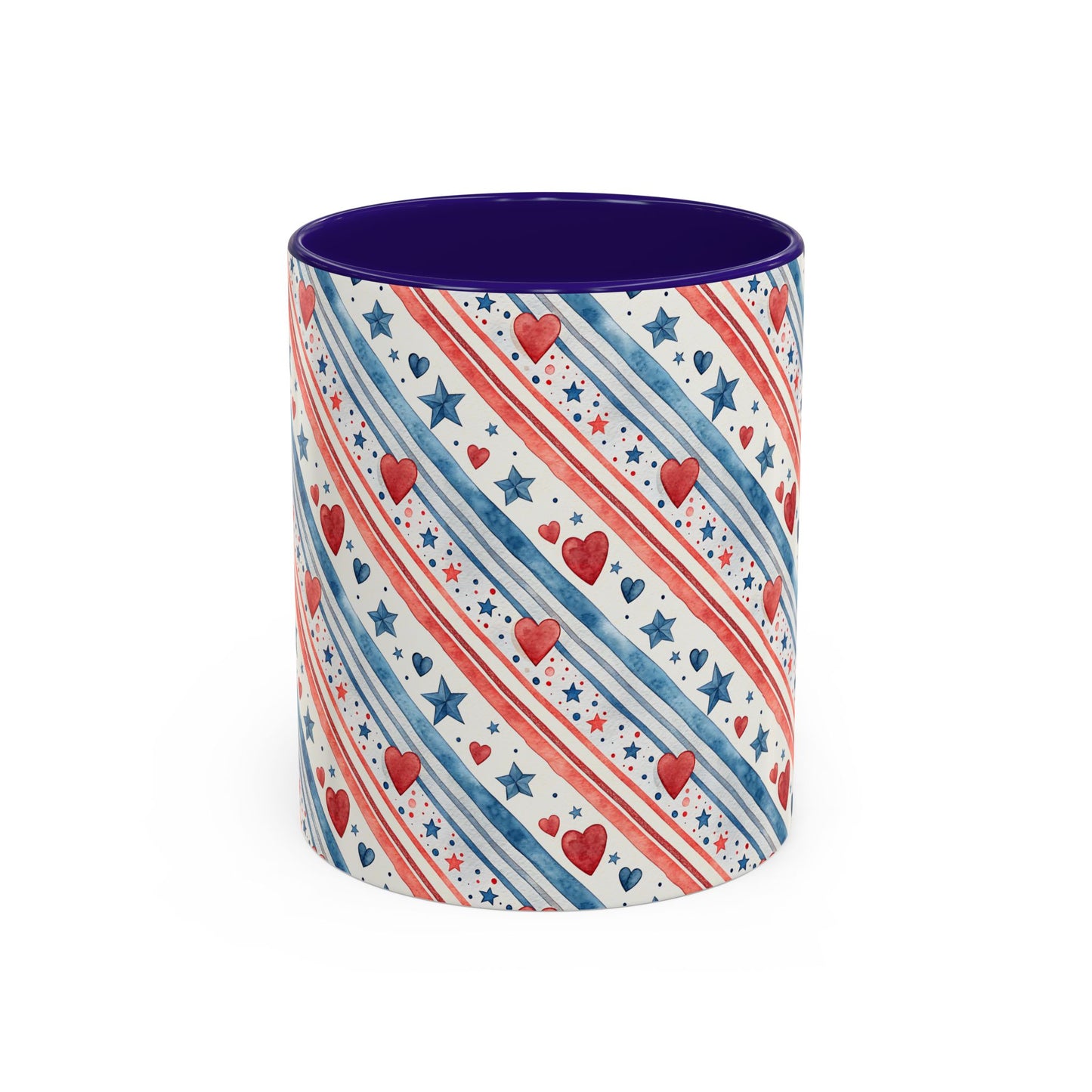Patriotic Red Heart & Stars Mug (11/15oz)