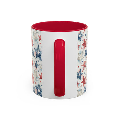 Patriotic Red White & Blue Stars Mug (11/15oz)