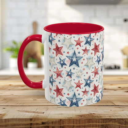 Patriotic Red White & Blue Stars Mug (11/15oz)