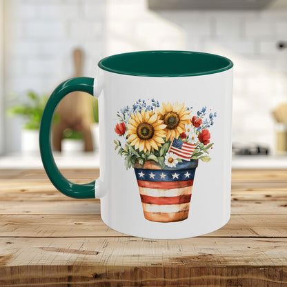 Patriotic Sunflower Bouquet Mug (11/15oz)