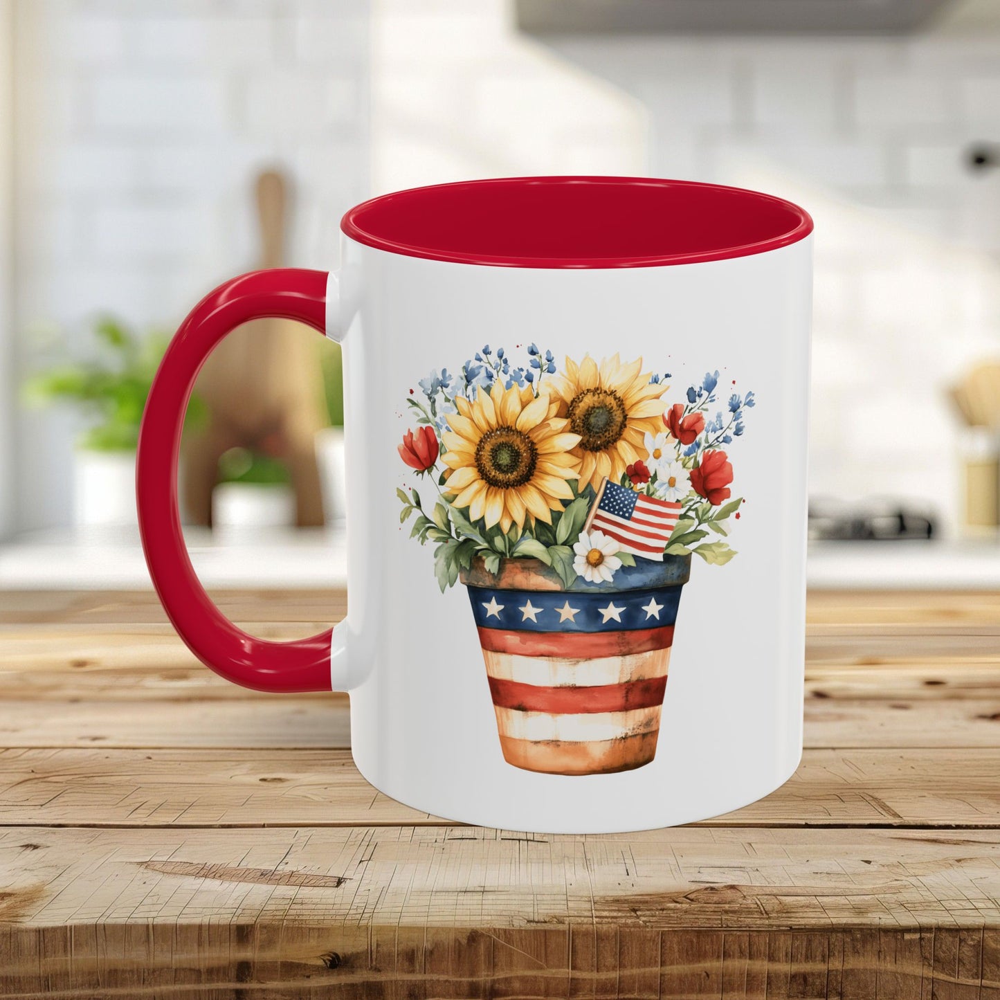 Patriotic Sunflower Bouquet Mug (11/15oz)