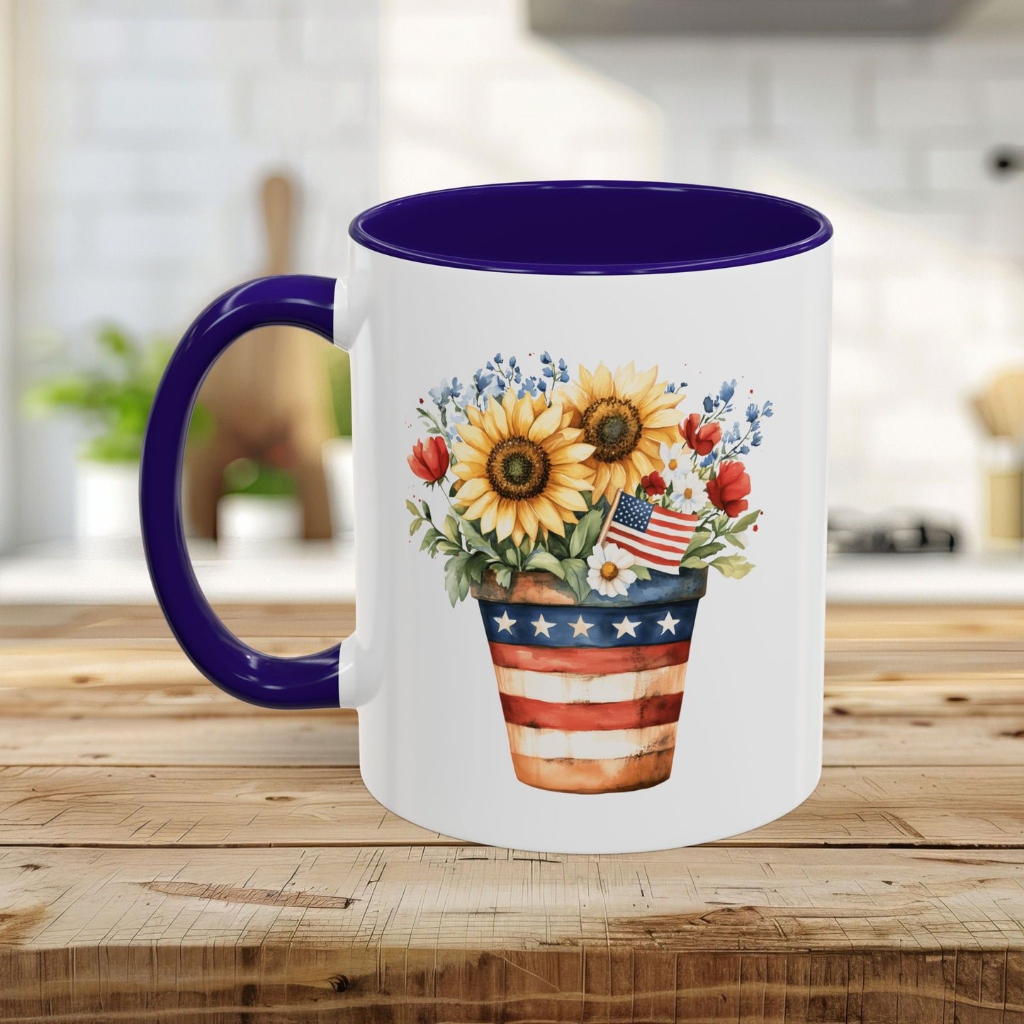 Patriotic Sunflower Bouquet Mug (11/15oz)