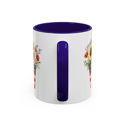 Patriotic Sunflower Bouquet Mug (11/15oz)