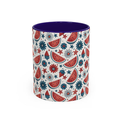 Patriotic Watermelon Floral Mug (11/15oz)