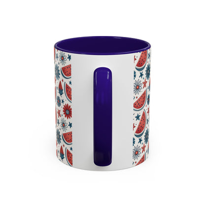 Patriotic Watermelon Floral Mug (11/15oz)