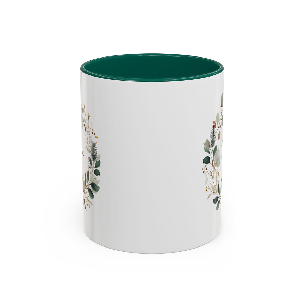 Peace Floral Christmas Wreath Mug (11/15oz)