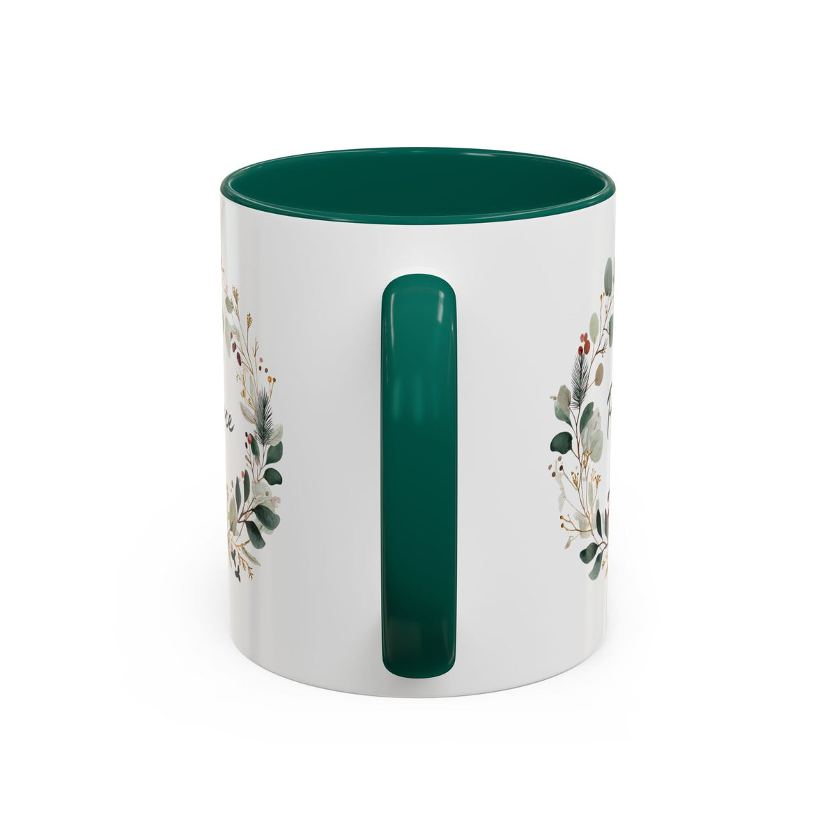 Peace Floral Christmas Wreath Mug (11/15oz)