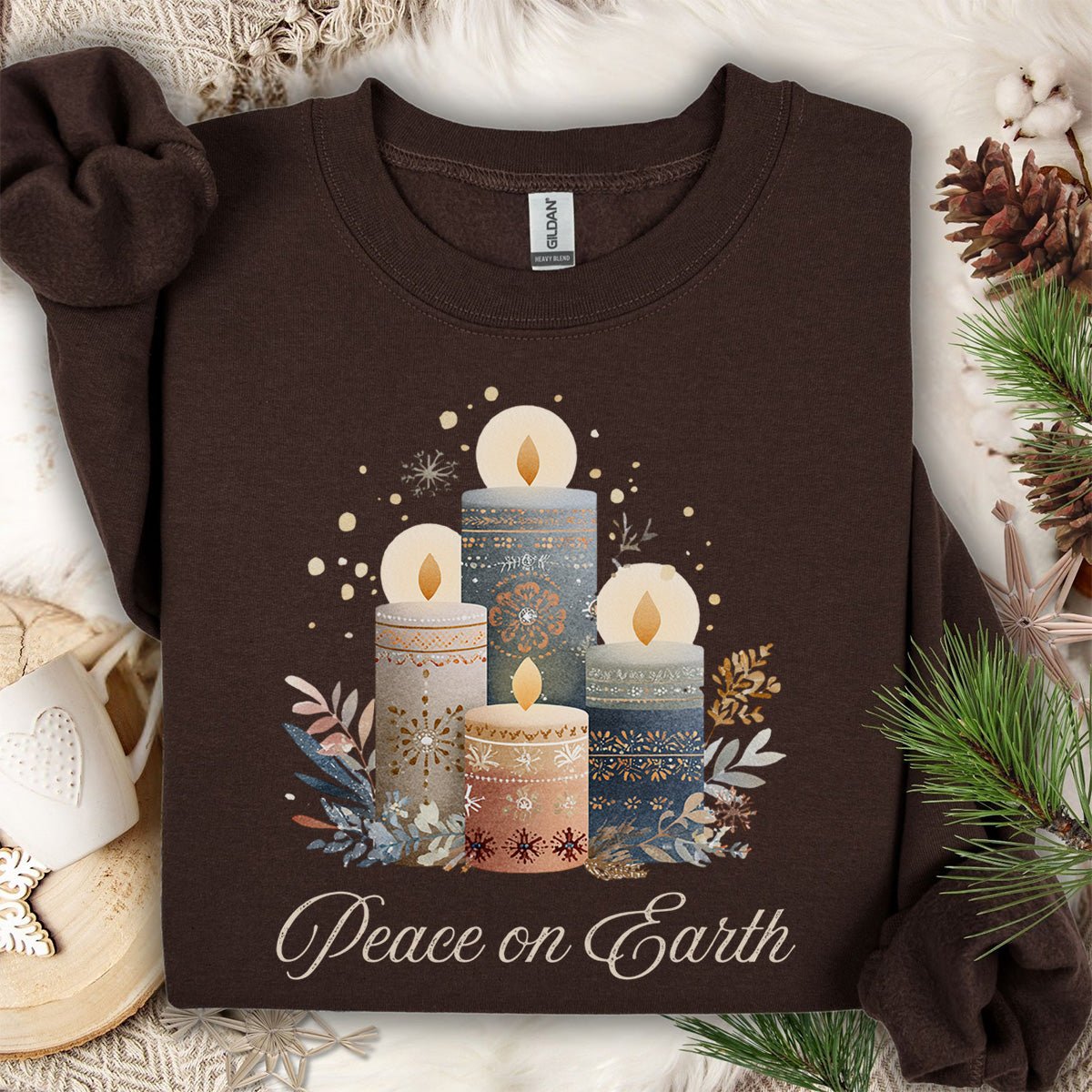 Peace on Earth Advent Candle Sweatshirt