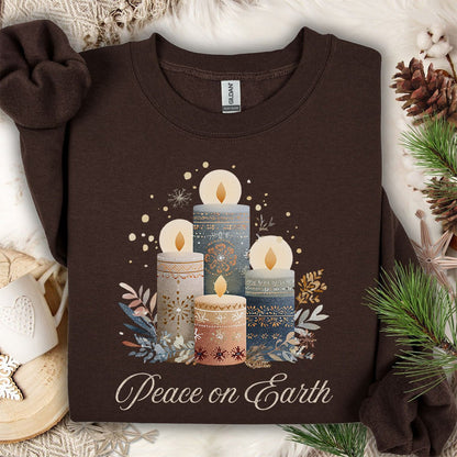 Peace on Earth Advent Candle Sweatshirt