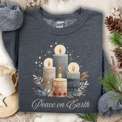 Peace on Earth Advent Candle Sweatshirt
