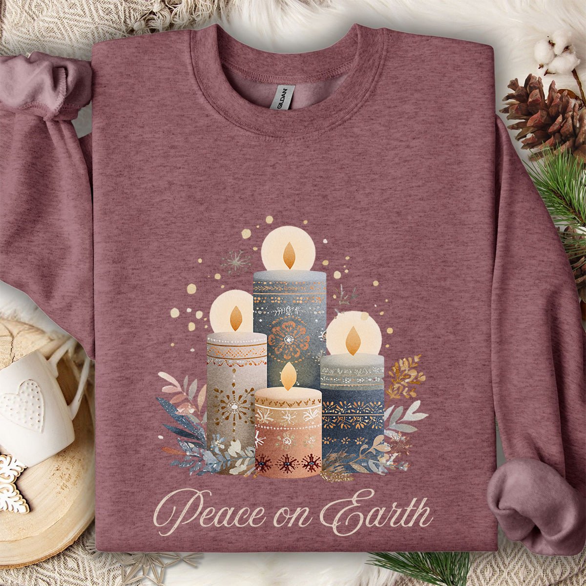 Peace on Earth Advent Candle Sweatshirt