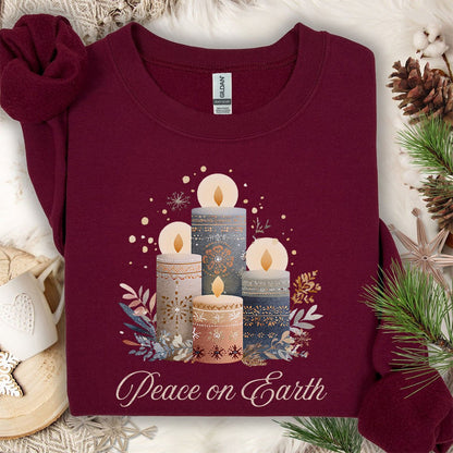 Peace on Earth Advent Candle Sweatshirt