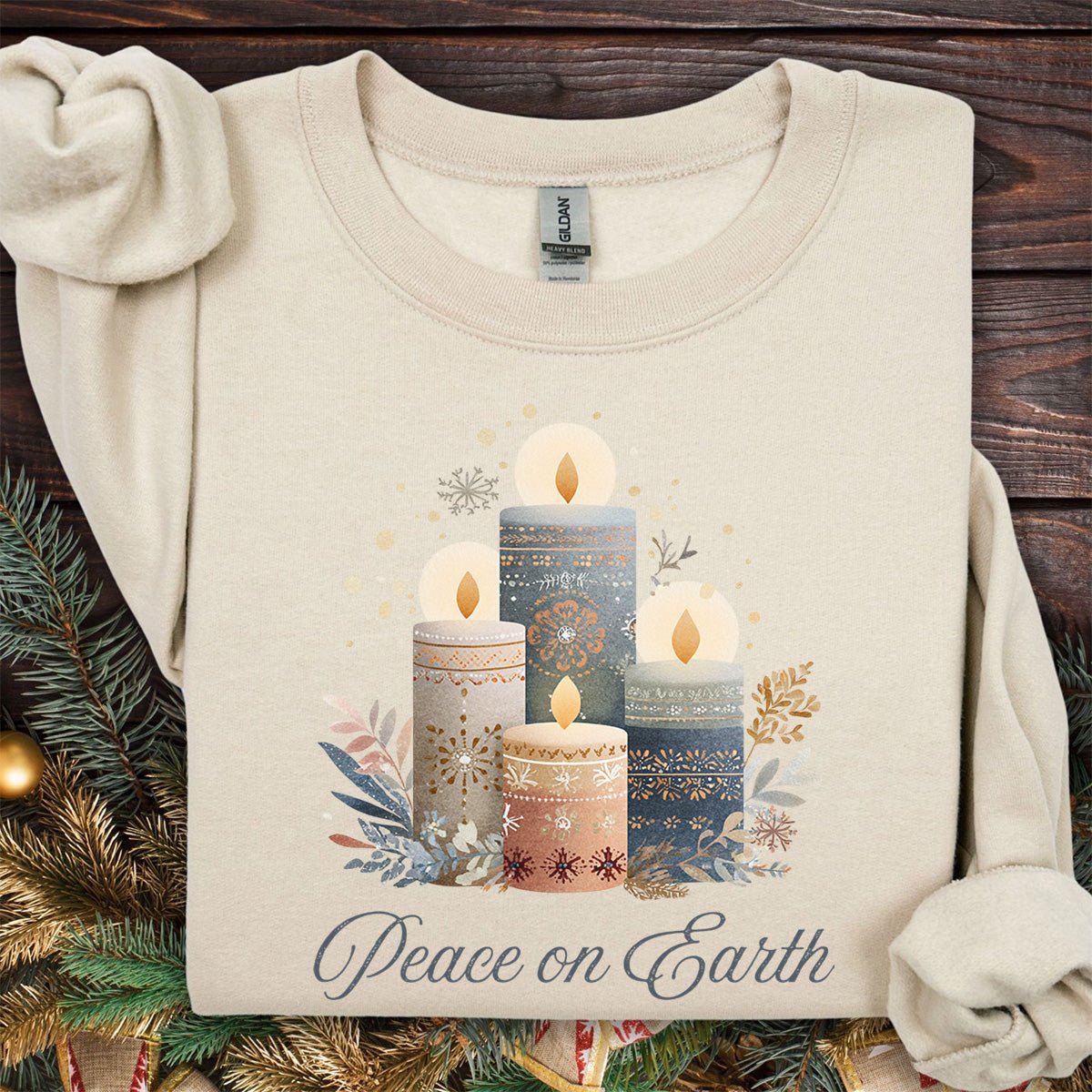 Peace on Earth Advent Candle Sweatshirt