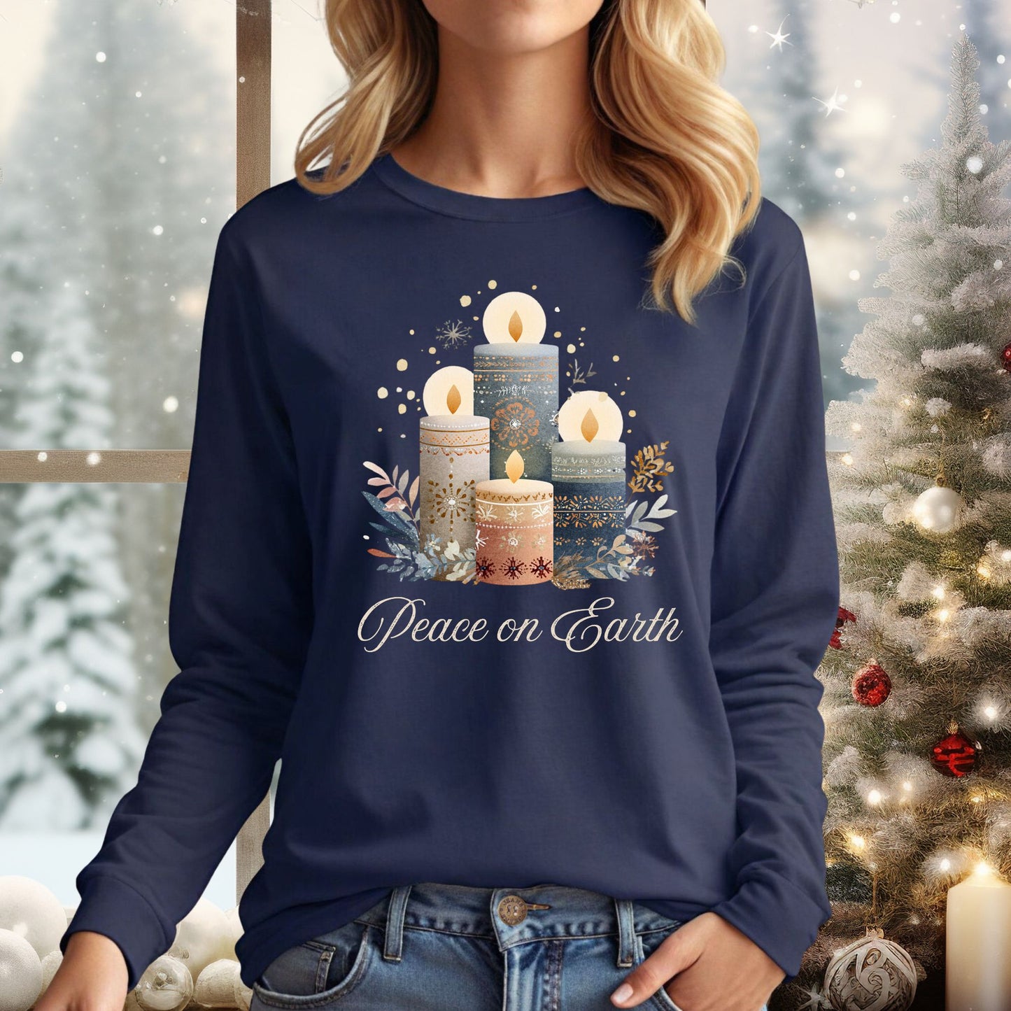 Peace on Earth Long Sleeve Tee